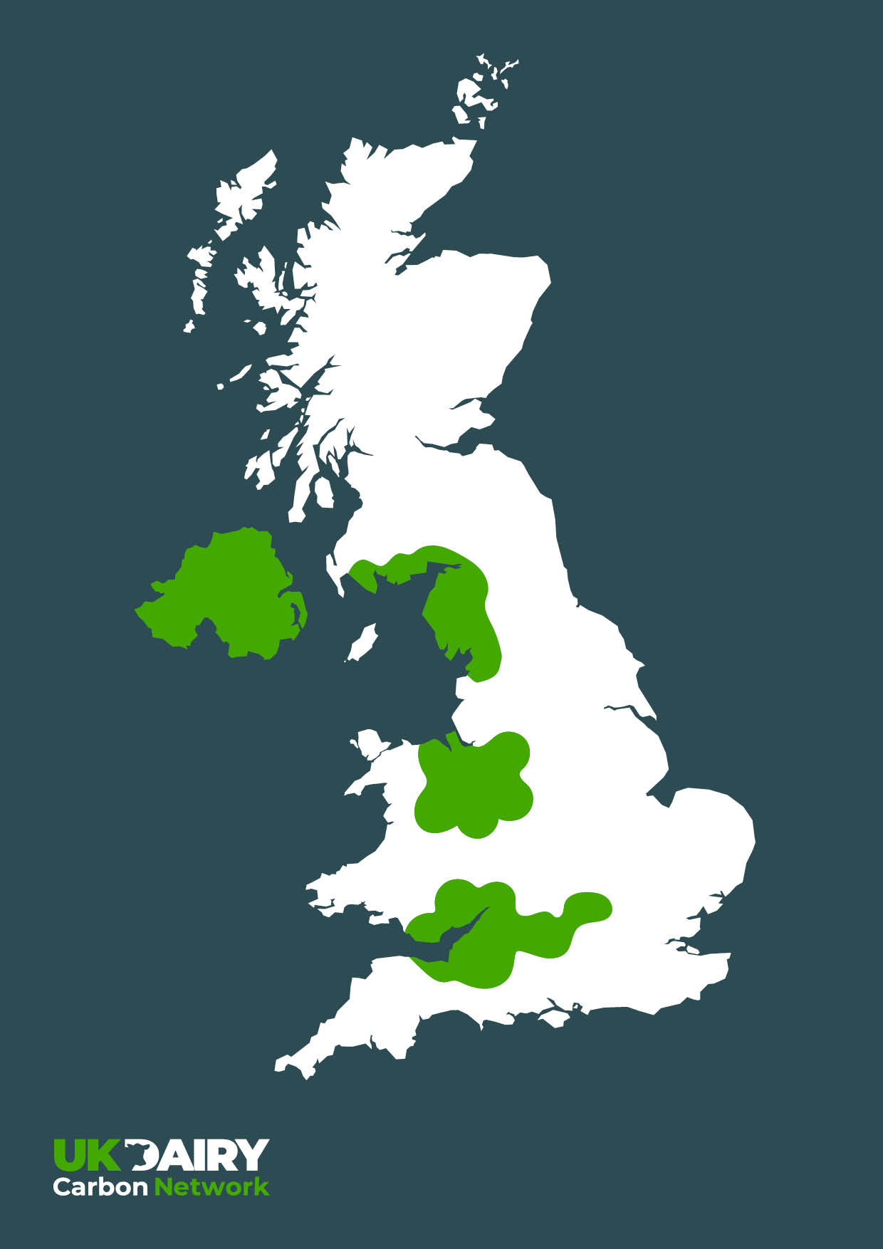 UK Dairy Carbon Network map UK Dairy Carbon Network map