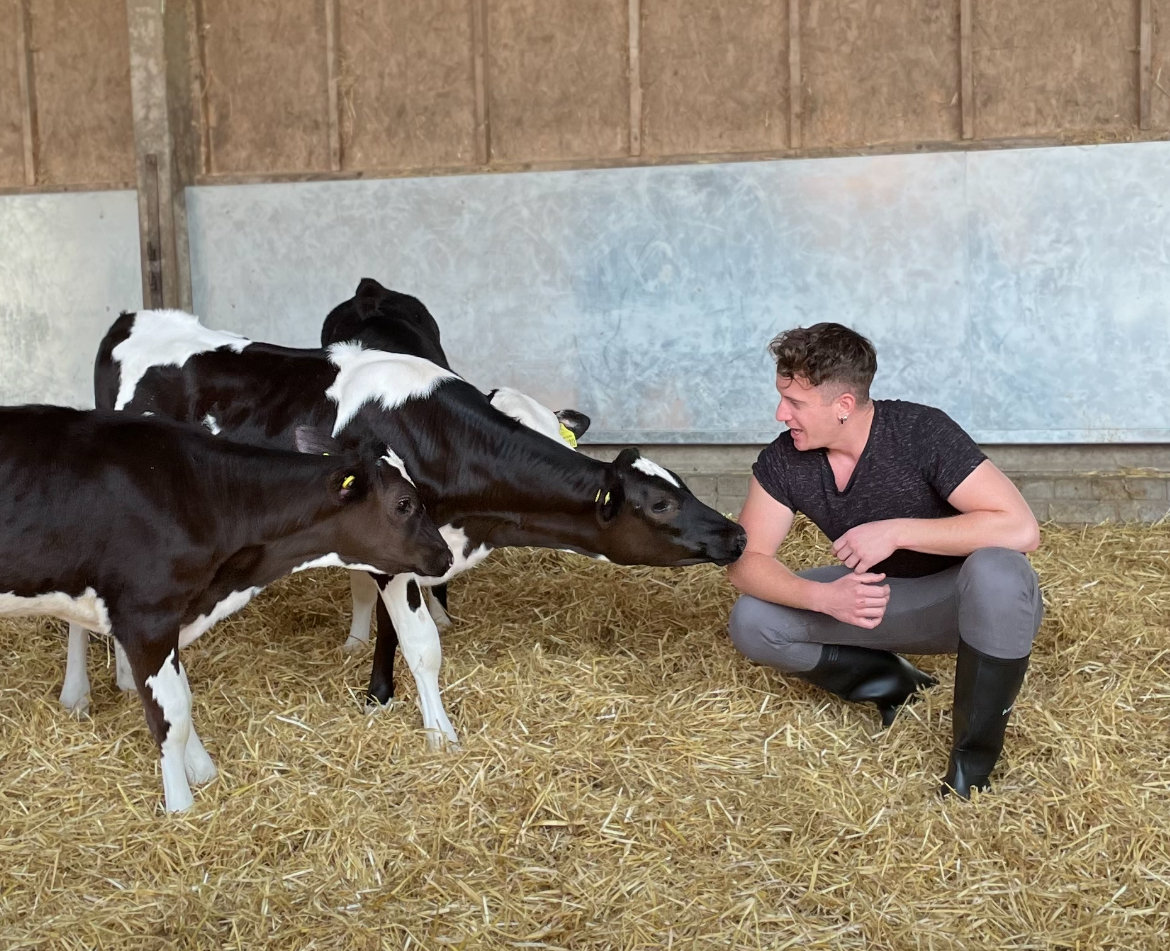 Stefan Yerby Stefan Yerby next to some calfs
