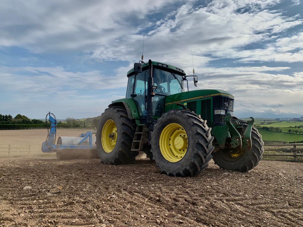 NI forage article Tractor tilling a field